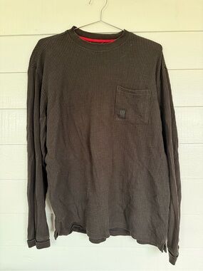 Topo Designs Men's Long-Sleeve Thermal Pocket Shirt - Dark Brown